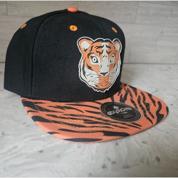 Explore Youth Tiger Snapback Hat - Black - Picture 3 of 9